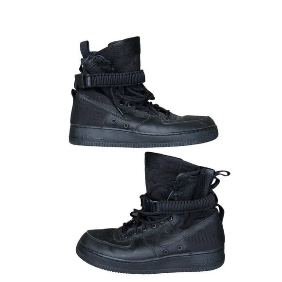 Rare 2017 Nike Air Force 1 Boot Size 9.5 Black - Picture 3 of 16